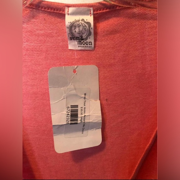 NWT size small pink/coral wrap dress - Picture 2 of 5